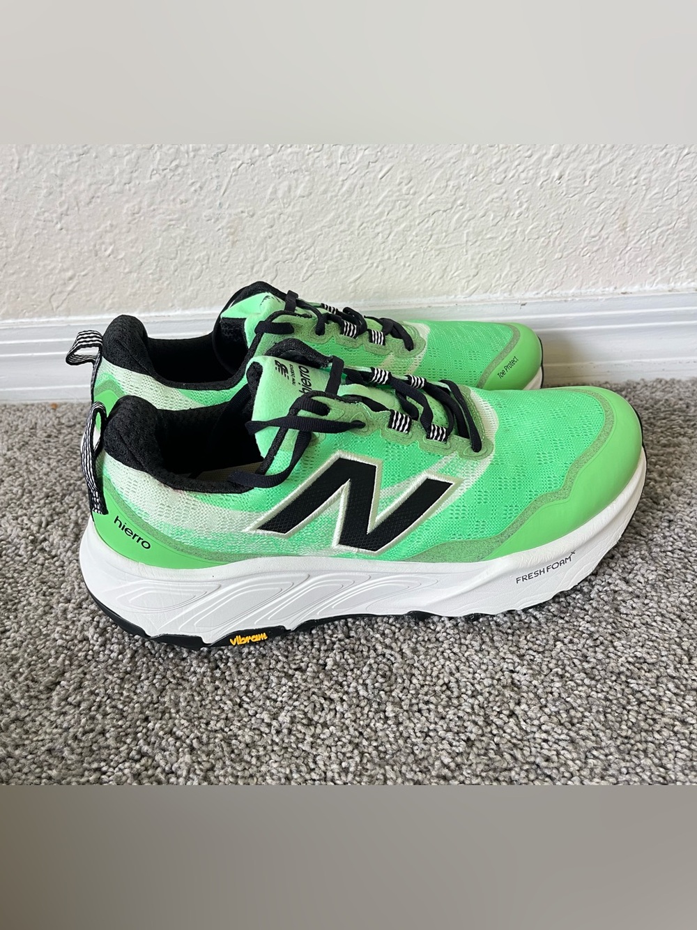 New Balance Fresh Foam Hierro V9 Lime Green Trail Running Shoes 13